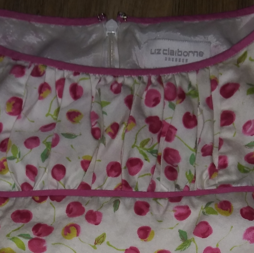 Vintage Liz Claiborne Floral Midi Lined Wide Straps